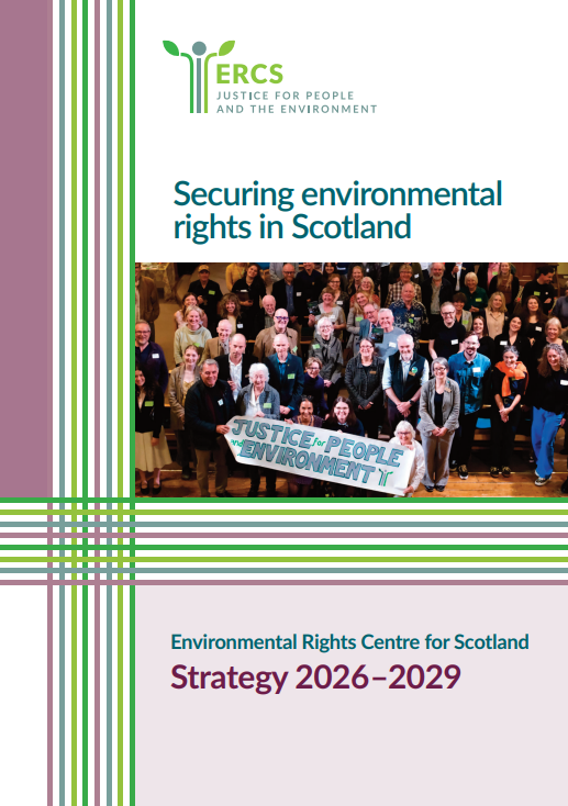 Cover of ERCS Strategy 2026-2029 'Securing Environmental Rights in Scotland'